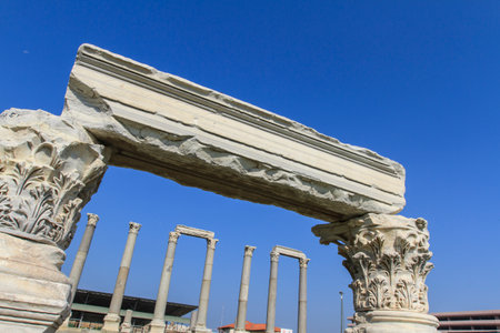 Izmir Agora or Smyrna Agora is the agora located in the Konak district of Izmir today and was founded in the 4th century BCの写真素材