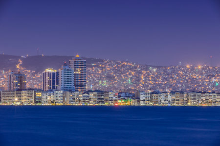 Kordon, Alsancak, Izmir City. Beautiful city view of Izmir, Turkey.の写真素材