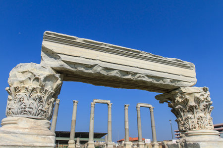 Izmir Agora or Smyrna Agora is the agora located in the Konak district of Izmir today and was founded in the 4th century BCの写真素材