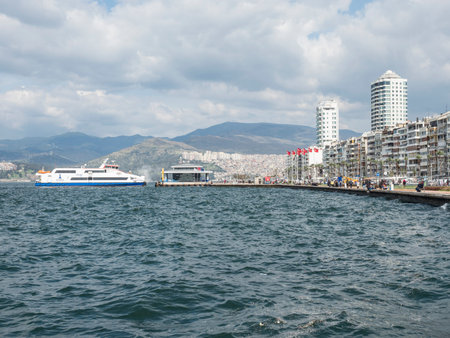 Cityscape of Izmir Alsancak District in Turkey