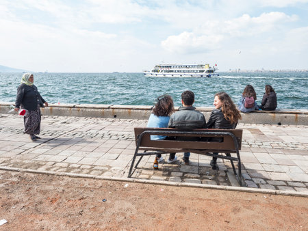 Cityscape of Izmir Alsancak District in Turkeyの写真素材