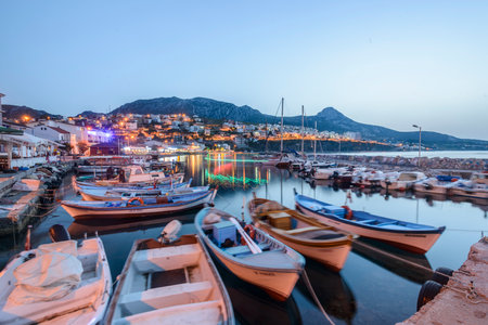 Scenic view of Karaburun Izmir Turkeyの写真素材