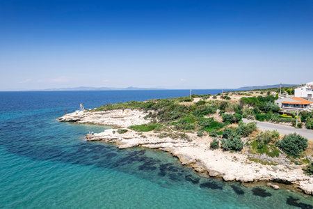 Ardic Beach view in Mordogan of Izmir Provinceの写真素材