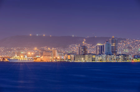 Kordon, Alsancak, Izmir City. Beautiful city view of Izmir, Turkey.の写真素材
