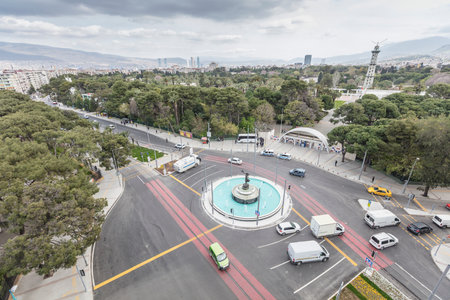 Montreux Square in Konak district. Izmir, Turkey