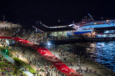 Fireworks in Izmir. Celebration.の写真素材