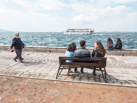 Cityscape of Izmir Alsancak District in Turkeyの写真素材