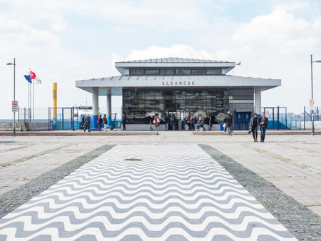 Cityscape of Izmir Alsancak District in Turkeyの写真素材