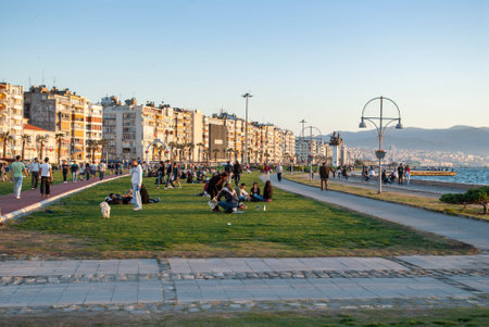 Alsancak ferry port building. Izmir, Turkeyの写真素材