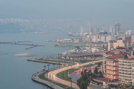Asansor (elevator) is a historical building in Izmir's KarataÅ quarter, within the boundaries of the metropolitan district of Konak. It was built in 1907 as a work of public service.の写真素材
