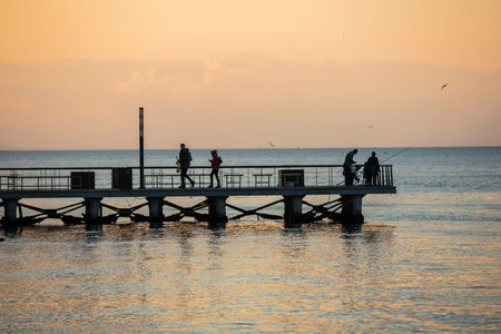 Colorful street view in Izmir. Goztepe is the most popular tourist center in Izmir. Local and...