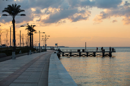 Colorful street view in Izmir. Goztepe is the most popular tourist center in Izmir. Local and foreign people are walkingの写真素材