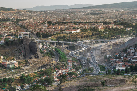 View on the hill in Izmir City of Turkeyの写真素材