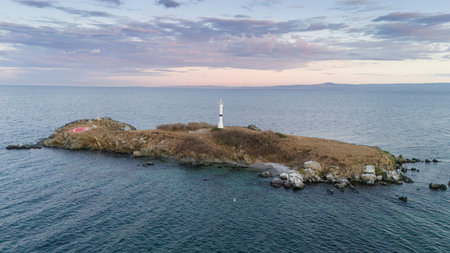 Aerial view of Avsa island, Turkey. Avsa Island view from sea in Turkey.