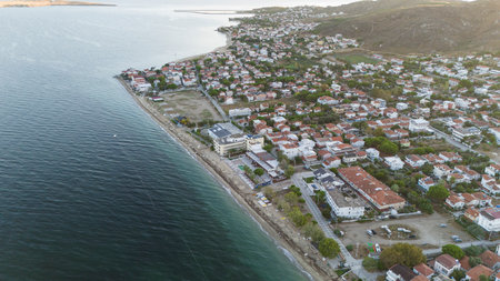 Aerial view of Avsa island, Turkey. Avsa Island view from sea in Turkey.の写真素材