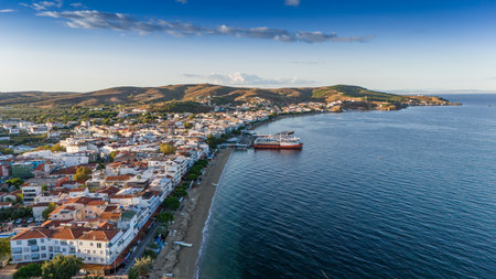 Aerial view of Avsa island, Turkey. Avsa Island view from sea in Turkey.の写真素材