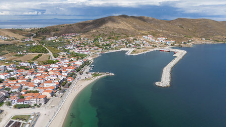 Aerial view of Avsa island, Turkey. Avsa Island view from sea in Turkey.