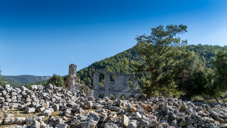 Ancient Ruins of Alakilise in Demre, Turkeyの写真素材