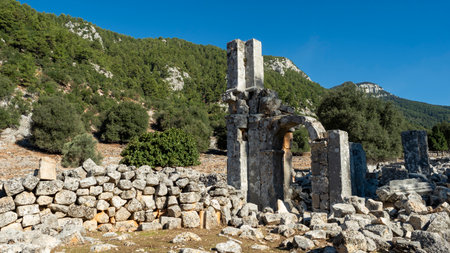 Ancient Ruins of Alakilise in Demre, Turkeyの写真素材