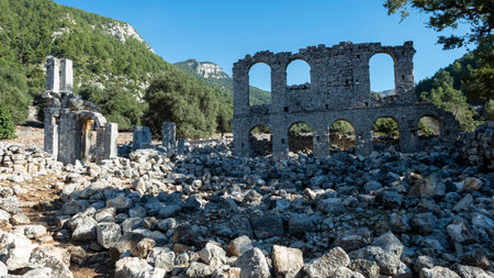 Ancient Ruins of Alakilise in Demre, Turkeyの写真素材