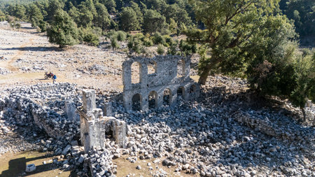 Ancient Ruins of Alakilise in Demre, Turkeyの写真素材