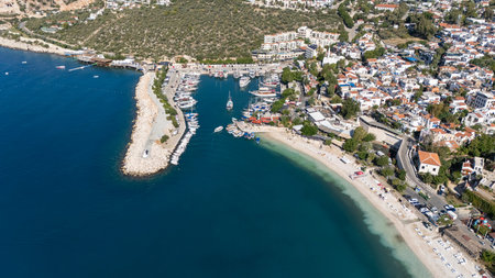 Stunning Aerial View of Kalkan Harbor and White Sand Beaches