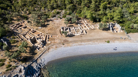 Ancient Ruins of Kissebuku (Anastasiapolis) on the Bodrum Coastline