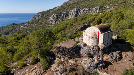 Abandoned Greek Village Kayakoy in Fethiye, Turkeyの写真素材