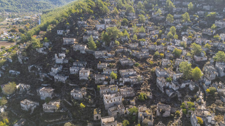 Abandoned Greek Village Kayakoy in Fethiye, Turkeyの写真素材