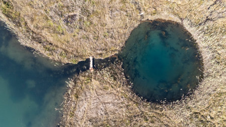 Stunning Aerial View of Milas AkbÃ¼k Bay, Turkeyの写真素材