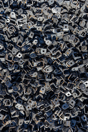 Rusty Heavy Chain Close-Up Texture Background