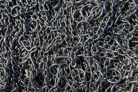 Rusty Heavy Chain Close-Up Texture Background