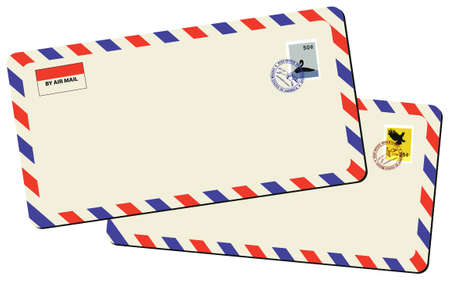 vintage mailsのイラスト素材