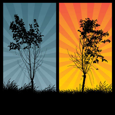 two treesのイラスト素材