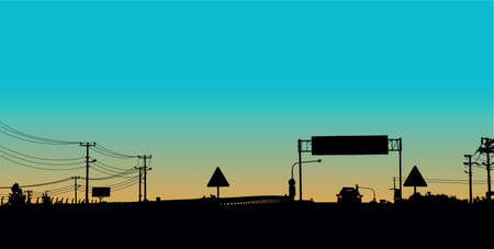 vector road backgroundのイラスト素材