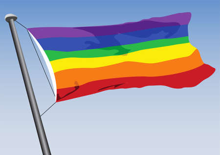 vector rainbow flagのイラスト素材