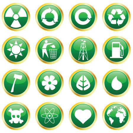 environmental iconsのイラスト素材