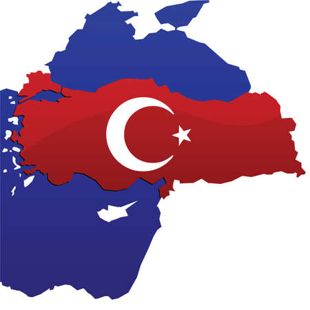 turkish flagのイラスト素材