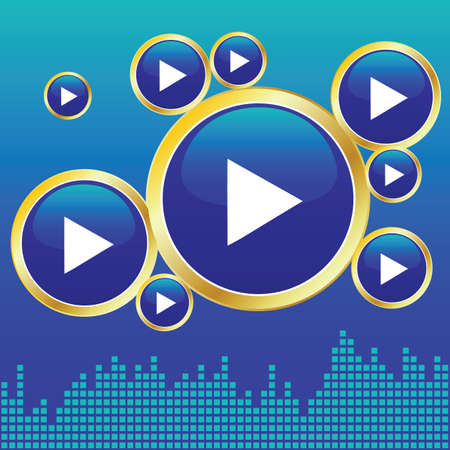 play buttonsのイラスト素材