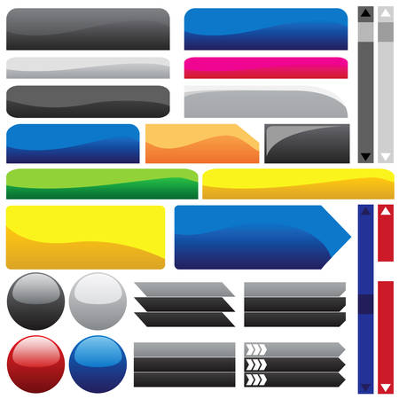 glossy web buttonsのイラスト素材