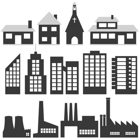 buildingsのイラスト素材