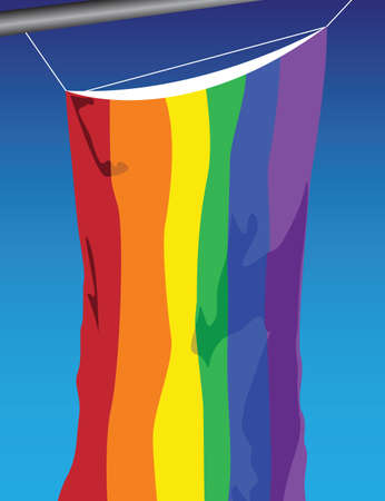 rainbow flagのイラスト素材