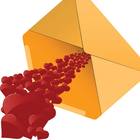 hearts from letterのイラスト素材