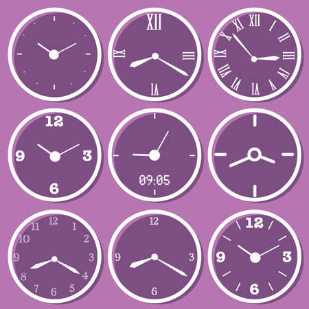 clocksのイラスト素材