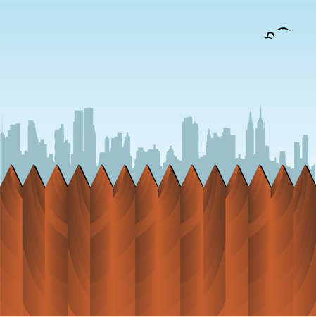 wooden fenceのイラスト素材