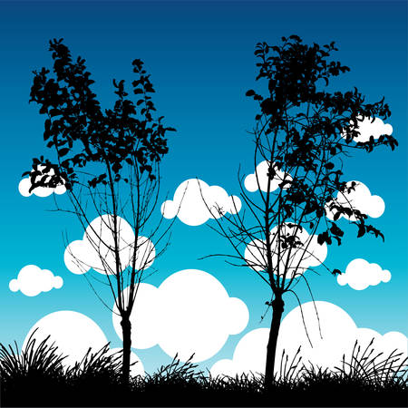 vector treesのイラスト素材