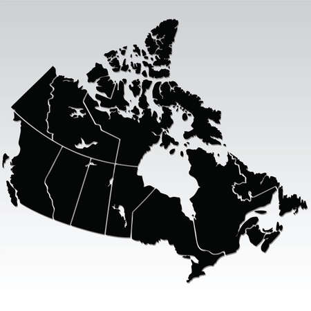  map of canadaのイラスト素材