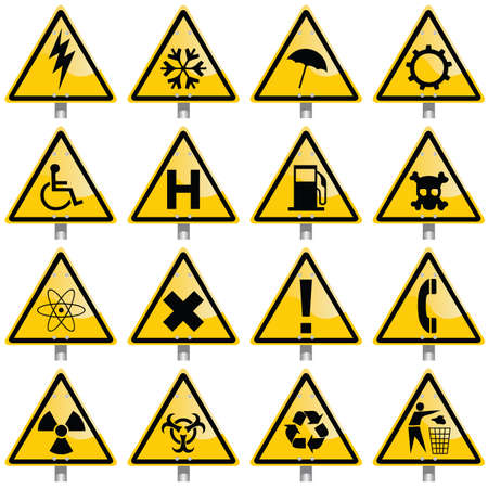   warning signsのイラスト素材