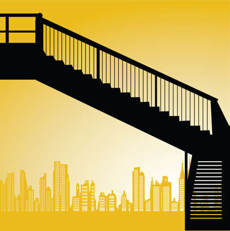 pedestrian bridgeのイラスト素材