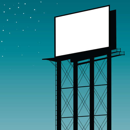 outdoor billboardのイラスト素材